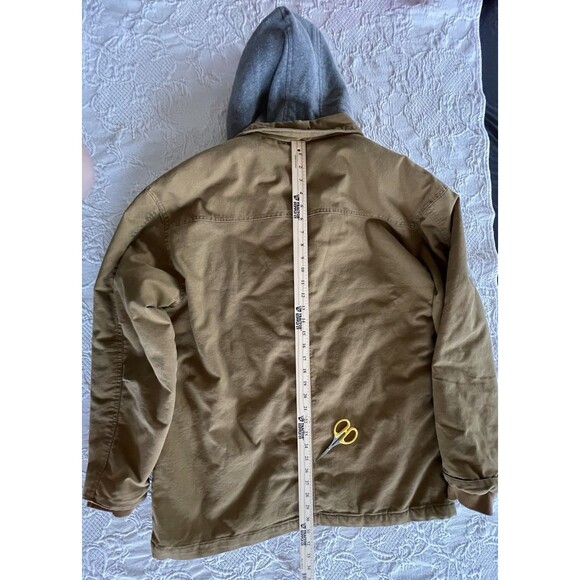 Genuine Dickies Hooded Work Jacket Brown Canvas Quilted Barn Coat 2XL (50-52) - Picture 14 of 16